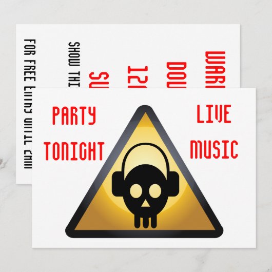 DJ Party Flyer Einladung (Vorne/Hinten)