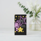 DJ Party Planer Glühstock Disco Karaoke Club Visitenkarte (Stehend Vorderseite)