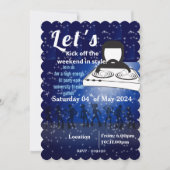 DJ Party- und Universitätsfreunde treffen sich Einladung (Vorderseite)