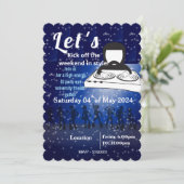 DJ Party- und Universitätsfreunde treffen sich Einladung (Stehend Vorderseite)