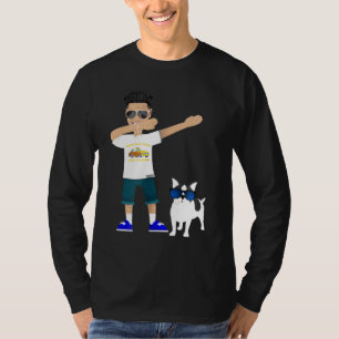 Dj Pauly D Dabbing mit Coolem französischem Bulldo T-Shirt