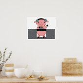 DJ Piggy Pig Poster (Küche)