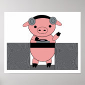 DJ Piggy Pig Poster (Vorne)