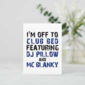 DJ Pillow und Mc Blanky Postkarte (Stehend Vorderseite)