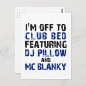 DJ Pillow und Mc Blanky Postkarte (Vorne/Hinten)
