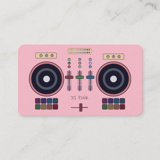 DJ Pink MIDI Controller Business Card Visitenkarte (Vorderseite)