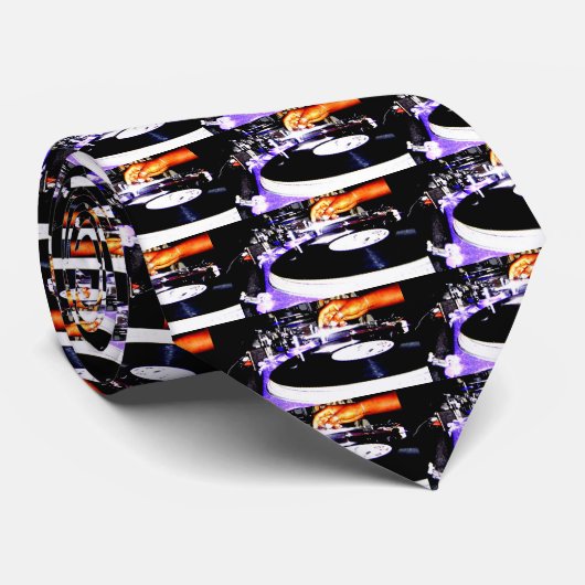 DJ-Platten Krawatte (Gerollt)