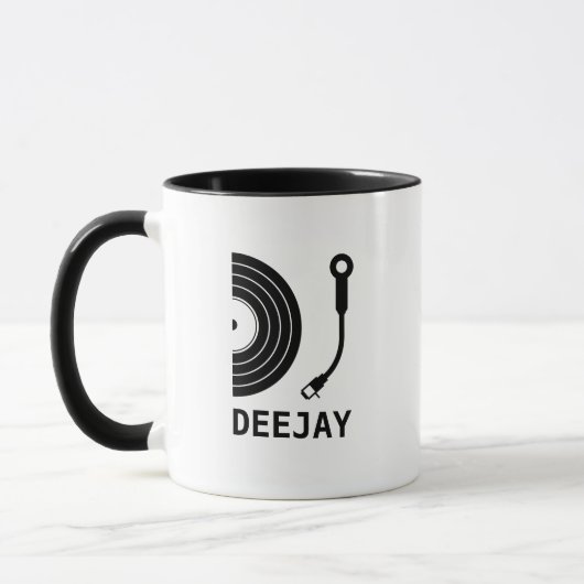 DJ-Plattenspieler-Logo-Abdeckung für individuell a Tasse (Links)