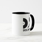 DJ-Plattenspieler-Logo-Abdeckung für individuell a Tasse (VorderseiteRechts)