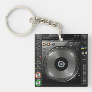DJ-Plattenspieler-Mischpult-Schlüsselanhänger Schlüsselanhänger