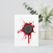 DJ Platter Spritzer - Disc Jockey Turntable Deck Postkarte (Stehend Vorderseite)