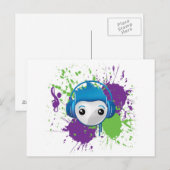 Dj Postcard Postkarte (Vorne/Hinten)