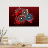 DJ Poster Jaw Dropdown Beats Music Graffiti Art (Küche)