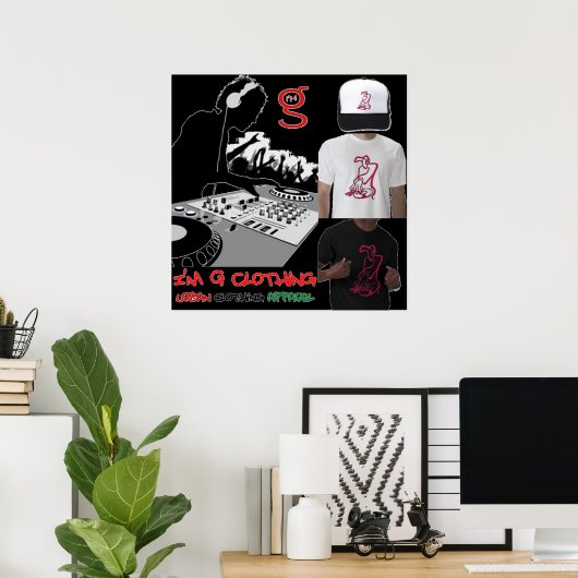 DJ Poster von G Clothing (Heimbüro)