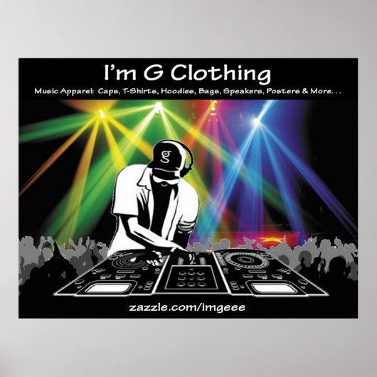 DJ Poster von G Clothing (Vorne)