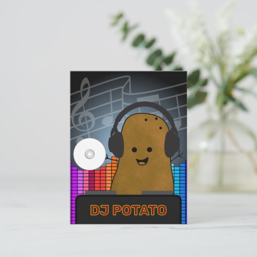 DJ Potato Custom Postkarte (Stehend Vorderseite)