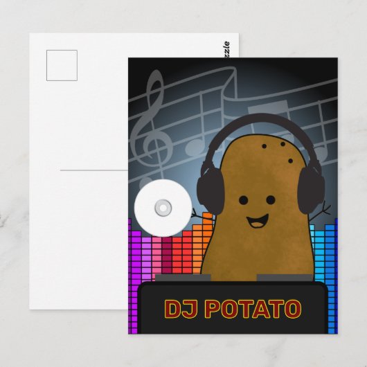 DJ Potato Custom Postkarte (Vorne/Hinten)