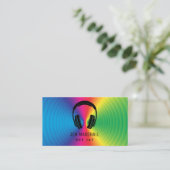 DJ Prisma Colour Musik Kopfhörer Visitenkarte (Stehend Vorderseite)