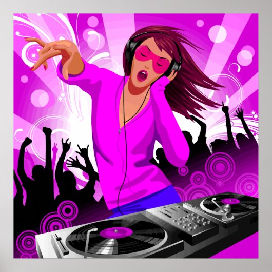 DJ Raver Chick Poster (Vorne)