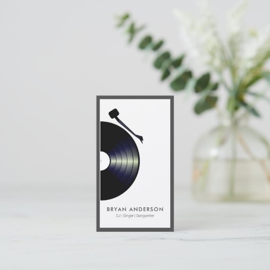 DJ-Record-Turntable Visitenkarte (Stehend Vorderseite)
