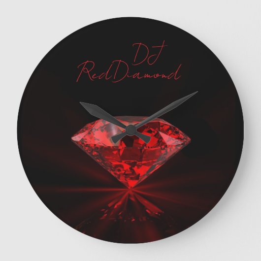 DJ RedDiamond Große Wanduhr (Vorderseite)