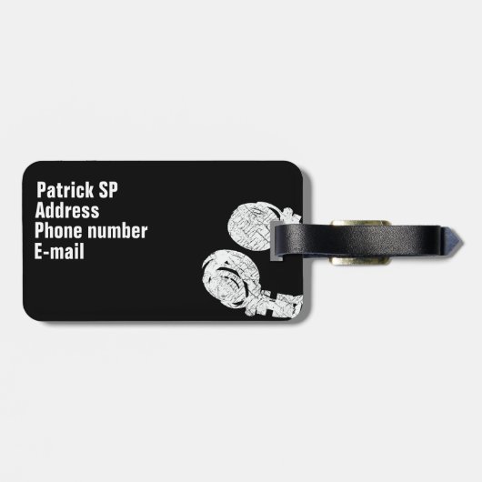 DJ-Reise Gepäckanhänger (Rückseite horizontal)