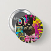 DJ rettete mein Leben Button (Vorne & Hinten)