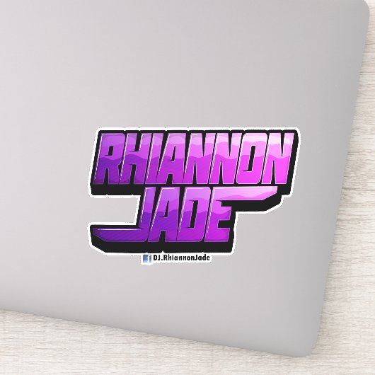DJ Rhiannon Jade Logo Vinyl Aufkleber/Aufkleber Aufkleber (Detail)