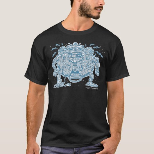 DJ-Roboter T-Shirt (Vorderseite)