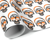 DJ Rock Skull Todeclub Geschenkpapier (Rolleneckpunkt)