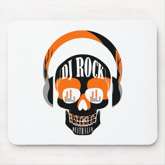 DJ Rock Skull Todeclub Mousepad (Vorne)
