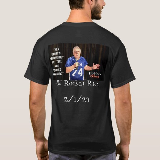 DJ Rockin' Rich/Rocco's Rewind-Shirt T-Shirt (Rückseite)
