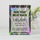 DJ Run the Beat Bachelorette Einladung (Stehend Vorderseite)