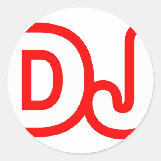 DJ RUNDER AUFKLEBER (Vorderseite)
