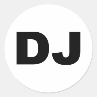 DJ RUNDER AUFKLEBER