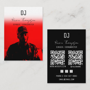 DJ Sänger Songwriter Musik 2 QR Code Professional  Visitenkarte