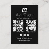 DJ Sänger Songwriter Musik 2 QR Code Professional Visitenkarte (Rückseite)