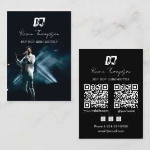 DJ Sänger Songwriter Musik 2 QR Code Professional  Visitenkarte
