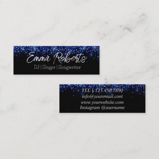 DJ | Sänger | Songwriter Planning Business Card Mini Visitenkarte (Vorne/Hinten)