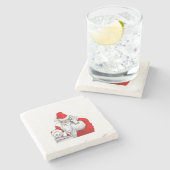 DJ Santa Claus Mixing Das Weihnachtsgeschenk für d Steinuntersetzer (Seitenansicht)