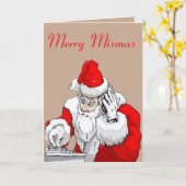 DJ Santa Claus Mixing The Christmas Party Track  Karte (Gelbe Blume)