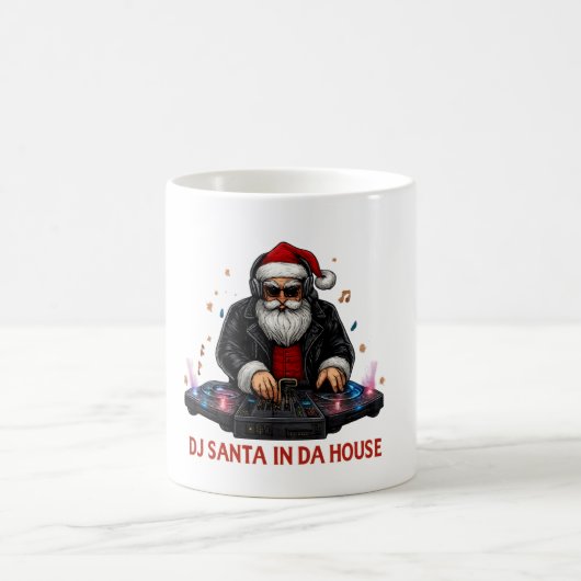 DJ Santa In Da House Mug Kaffeetasse (Mittel)