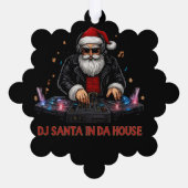 DJ Santa In Da House Paper Ornament (Rückseite)