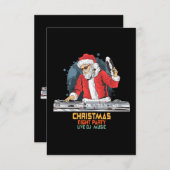 DJ Santa Party Club Einladung (Vorne/Hinten)