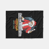DJ Santa Party Club Fleecedecke (Vorderseite (Horizontal))