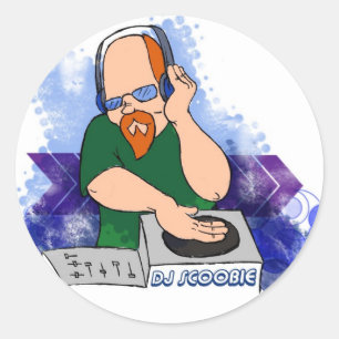 DJ SC0OBIE RUNDER AUFKLEBER