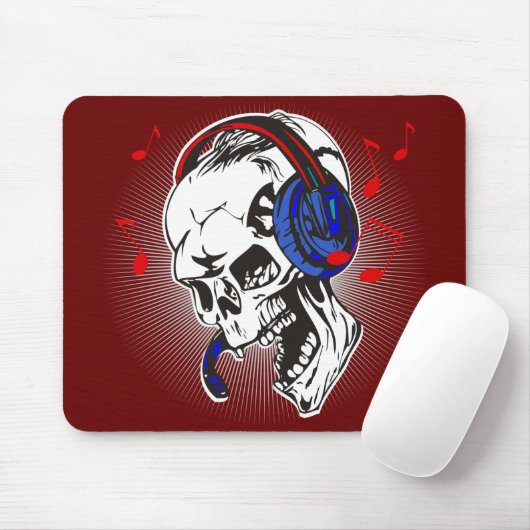 DJ-Schädel Mousepad (Mit Mouse)