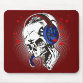 DJ-Schädel Mousepad (Vorne)