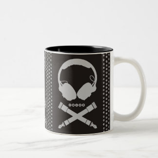 DJ-Schädel Zweifarbige Tasse