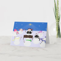 DJ-Schneemann und Freund-Karte